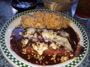 Love the mole chicken enchiladas at Chico's Cantina!