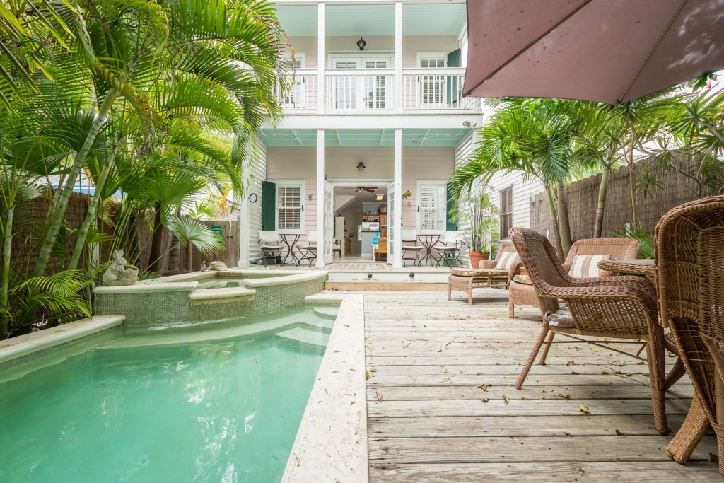 Indoor/outdoor living at its best:  708 Chapman Lane in Key West.